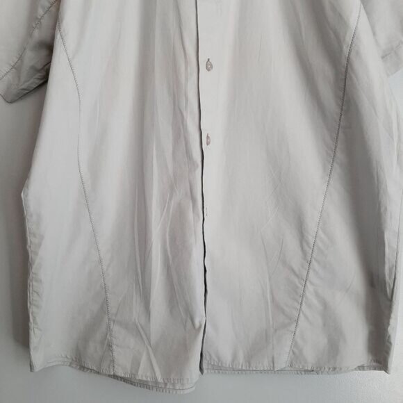 RW&CO. 100% Cotton Short Sleeve Button Down Shirt Grey Men's Sz XL Flawed - Picture 3 of 14